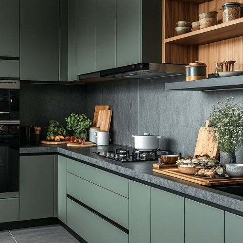 A recently renovated kitchen with cabinet manufactured and installed by 10x Joinery.