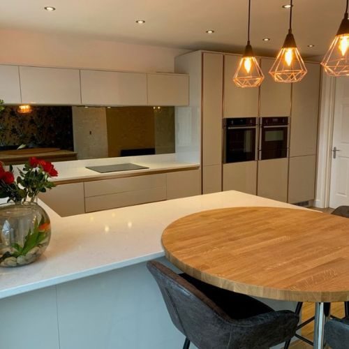 A splashback installation completed ny 10x Joinery.
